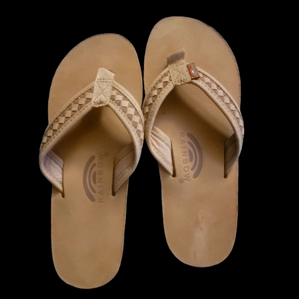 Rainbow Woven Strap Sandals - Tan - Picture 3 of 7